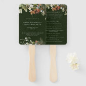 Éventail Programme de mariage des arrangements floraux d'aq (Devant et derrière)