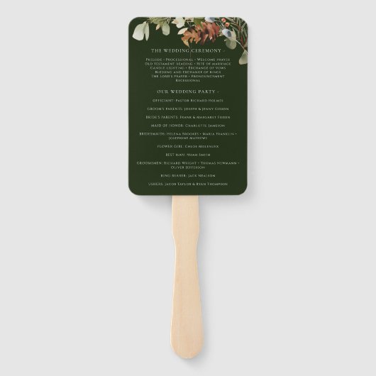 Éventail Programme de mariage des arrangements floraux d'aq (Dos)