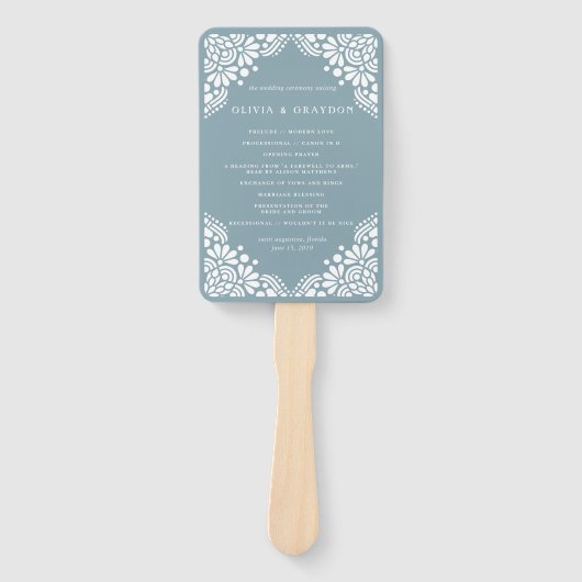 Éventail Programme de mariage des Beaux-Arts (Devant)