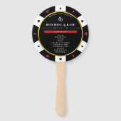 Éventail Programme de mariage des chips de poker (Devant)