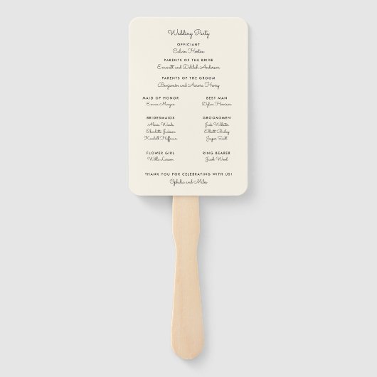 Éventail Programme de mariage des congés d'automne (Dos)