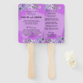 Éventail Programme de mariage des écritures Ventilateur à m (Devant et derrière)