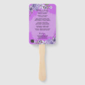 Éventail Programme de mariage des écritures Ventilateur à m (Dos)