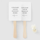 Éventail Programme de mariage des fans de 4 po x 6 po (Devant et derrière)