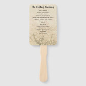 Éventail Programme de mariage des feuilles cardiaques (Devant)