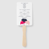 Éventail Programme de mariage des Feuilles de la Marine mod (Dos)