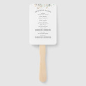 Éventail Programme de mariage des Feuilles de verdure et d' (Dos)