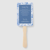 Éventail Programme de mariage des fleurs botaniques d'aquar (Dos)