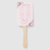 Éventail Programme de mariage des fleurs d'Hibiscus Tropica (Dos)