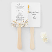Éventail Programme de mariage des fleurs sauvages (Devant et derrière)