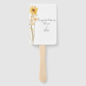 Éventail Programme de mariage des fleurs sauvages (Dos)