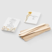 Éventail Programme de mariage des fleurs sauvages (Non-assemblé)