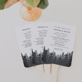 Éventail Programme de mariage des forêts d'hiver