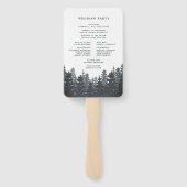 Éventail Programme de mariage des forêts d'hiver (Dos)