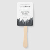 Éventail Programme de mariage des forêts d'hiver (Devant)