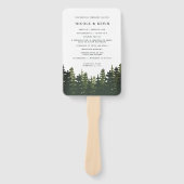 Éventail Programme de mariage des grands pins (Devant)