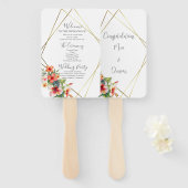 Éventail Programme de mariage des hibiscus tropicaux (Devant et derrière)