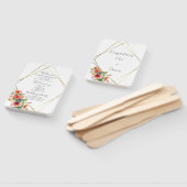 Éventail Programme de mariage des hibiscus tropicaux (Non-assemblé)