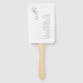 Éventail Programme de mariage des orchidées blanches vertes (Dos)