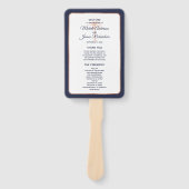 Éventail Programme de mariage des palmiers en cuivre or Ros (Devant)