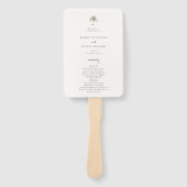 Éventail Programme de mariage des palmiers tropicaux des îl (Devant)