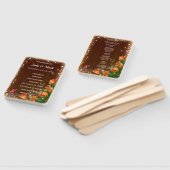 Éventail Programme de mariage des papillons floraux en bois (Non-assemblé)