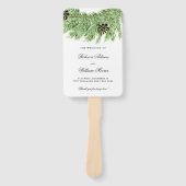 Éventail Programme de mariage des pins d'hiver (Devant)
