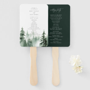 Éventail Programme de mariage des pins sauvages