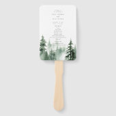 Éventail Programme de mariage des pins sauvages (Devant)