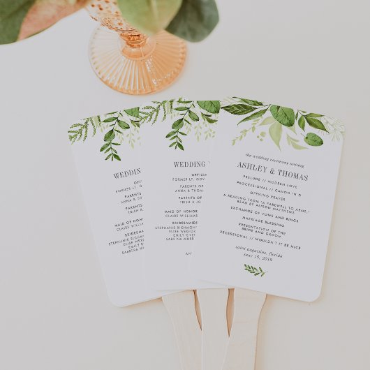 Éventail Programme de mariage des prairies sauvages