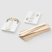 Éventail Programme de mariage des saules et des fleurs (Non-assemblé)