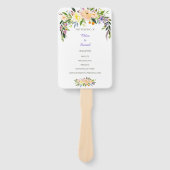 Éventail Programme de mariage des saules et des fleurs (Devant)