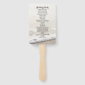 Éventail Programme de mariage des vagues de plage (Dos)