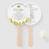 Éventail Programme de mariage des vergers d'agrumes (Devant et derrière)