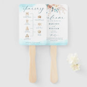 Éventail Programme de mariage Destination plage (Devant et derrière)