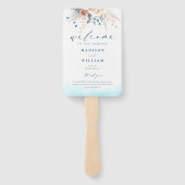 Éventail Programme de mariage Destination plage (Dos)