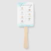 Éventail Programme de mariage Destination plage (Devant)