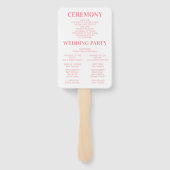 Éventail Programme De Mariage D'Été Moderne Pour Les Client (Dos)