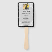 Éventail Programme De Mariage D'Halloween Chat Et Chouette (Devant)