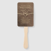 Éventail Programme de mariage du bois Ventilateur à main (Devant)