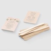 Éventail Programme de mariage du feuillage d'aquarelle (Non-assemblé)