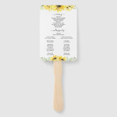 Éventail Programme de mariage du jardin de tournesol (Dos)