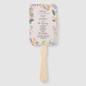 Éventail Programme de mariage du printemps fleur sauvage (Devant)