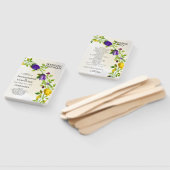 Éventail Programme de mariage du Rectangle floral (Non-assemblé)