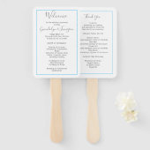 Éventail Programme de mariage du ventilateur Modèle Rectang (Devant et derrière)