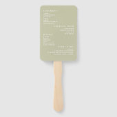 Éventail Programme de mariage écologique de taille minimale (Dos)