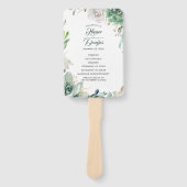 Éventail Programme de mariage écologique et d'or (Devant)