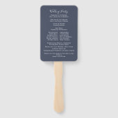 Éventail Programme de mariage écologique mariage aquarelle (Dos)