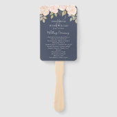 Éventail Programme de mariage écologique mariage aquarelle (Devant)