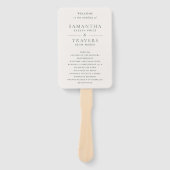 Éventail Programme de mariage écologique traditionnel dans  (Devant)